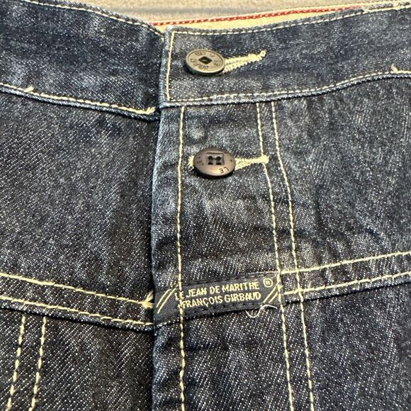 VTG Marithe Francois Girbaud Jeans Baggy Hip Hop Skater Men 42x31 Dark Wash 90s - Picture 5 of 15